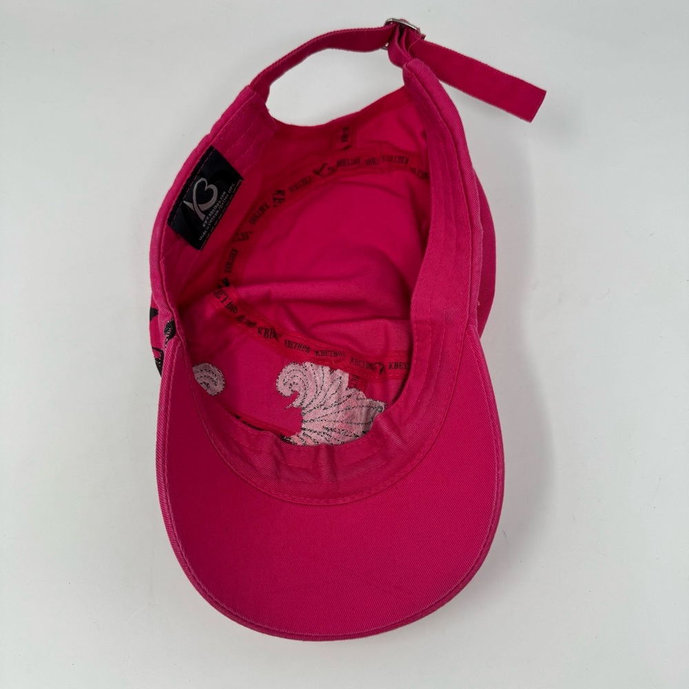 KBethos Women's Pink Bling Cadet Cap with Black Rhinestone Cross Embellishment - Picture 8 of 11